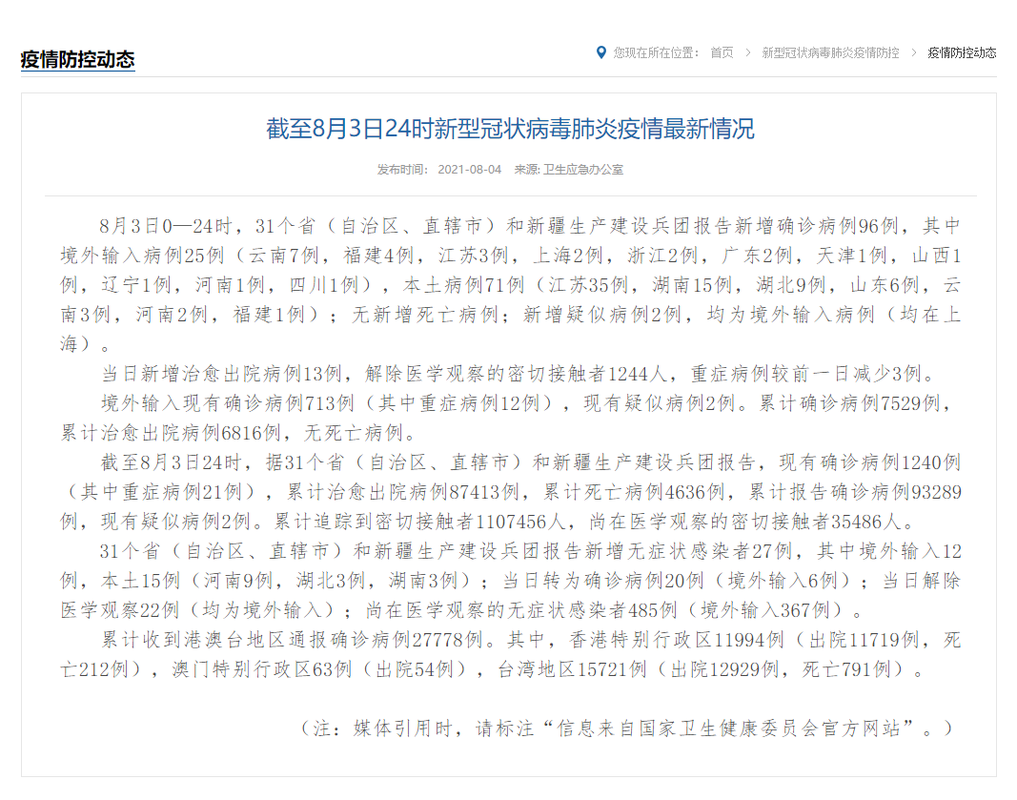 【31省区市今日最新疫情数据_31省区今天疫情最新消息】
