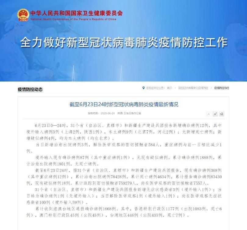 昨日疫情有望6月23日结束(昨天疫情发生多少例?)