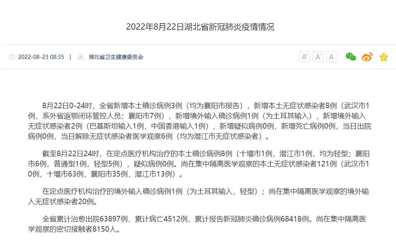 31省新增确诊22例含本土8例/31省新增确诊22例含本土2例
