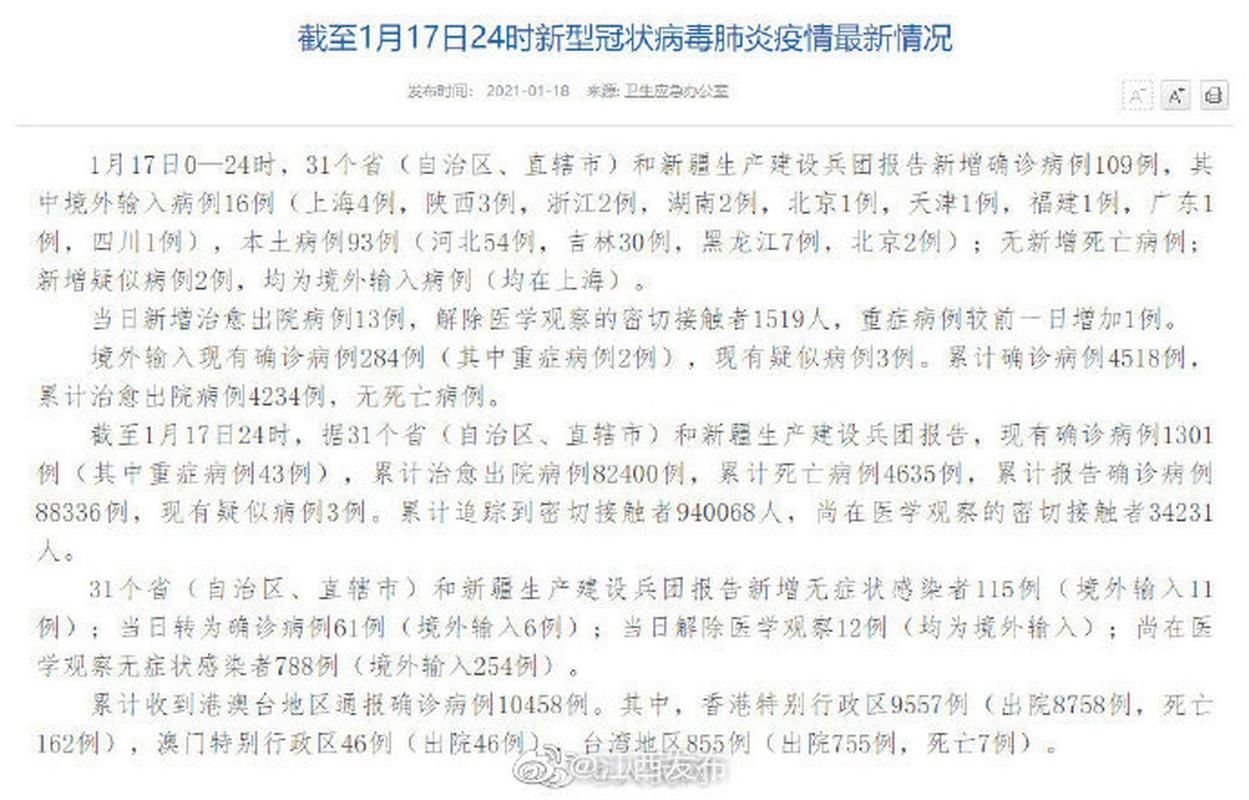 31省区市新增24例本土确诊涉7省市/31省区市新增确诊14例 其中本土9例