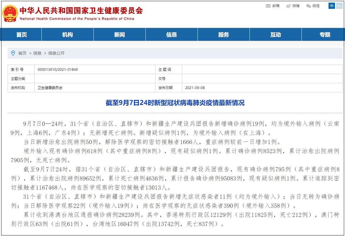 31省份新增12例境外输入及20例无症状/31省区市新增5例境外输入病例