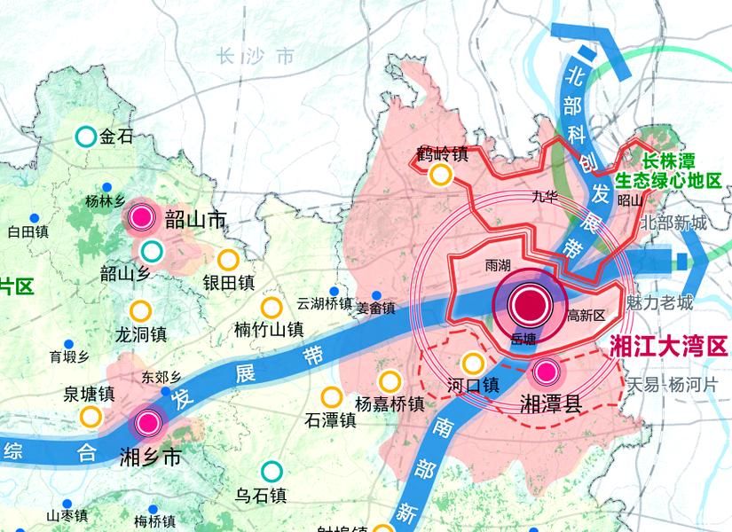 湖南湘潭湘潭昭山示范区新增境外输入18例，均在山西大同:湘潭昭山示范区规划图