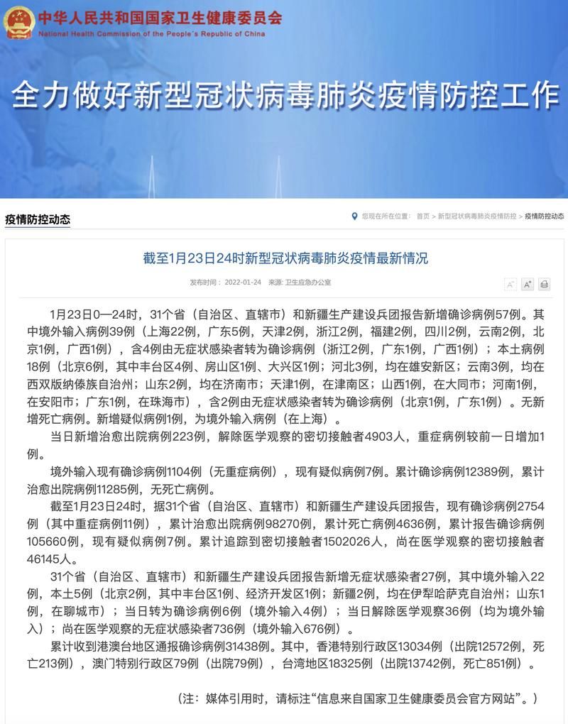 全国新增23例死亡病例及19例无症状/全国新增327例确诊病例