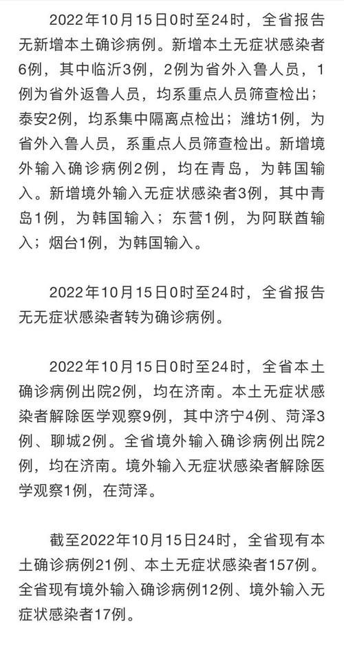 6地新增15例阳性感染者涉16省(31省区市新增6例确诊)