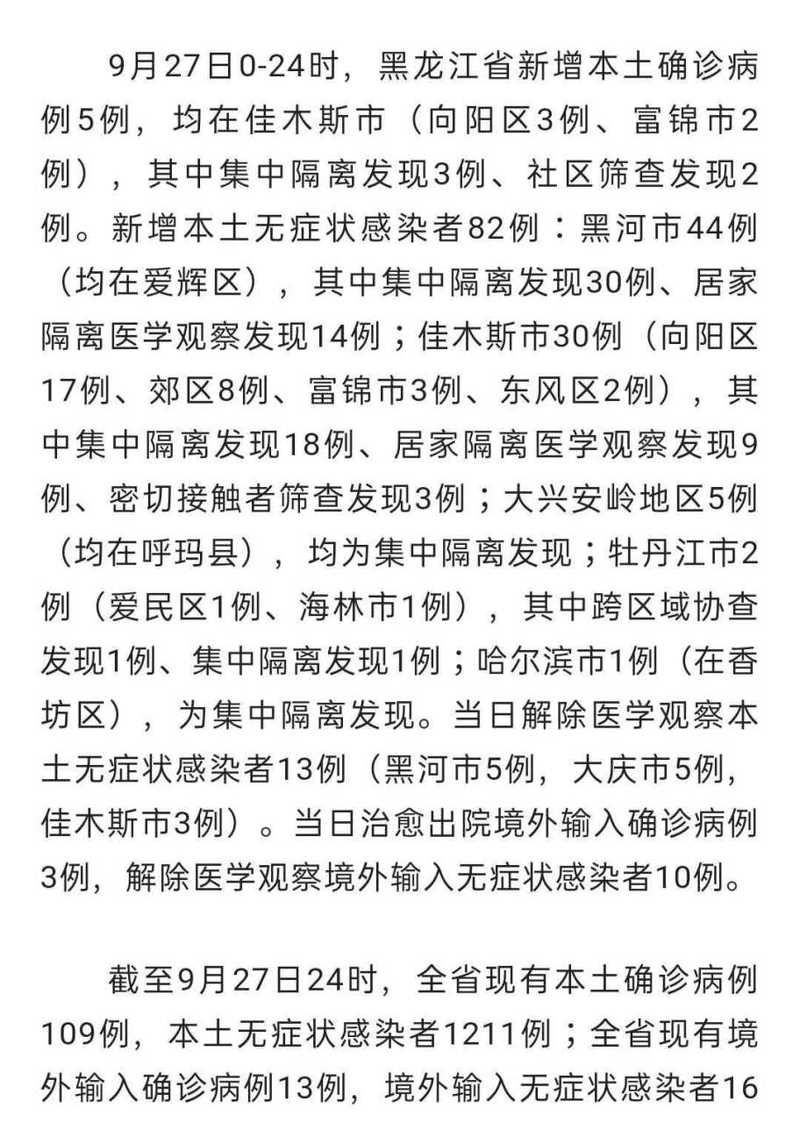 【黑龙江省哈尔滨市香坊区首例境外输入来源公布,哈尔滨香坊区确诊3例】